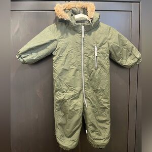 H&M Olive Green Fleece Snowsuit